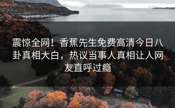 震惊全网！香蕉先生免费高清今日八卦真相大白，热议当事人真相让人网友直呼过瘾